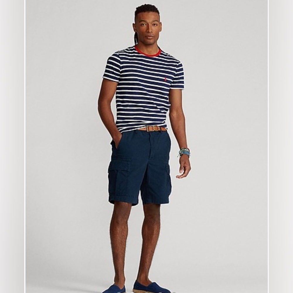 Polo, Ralph, Lauren, relax, fit ripstop, cargo shorts, navy blue